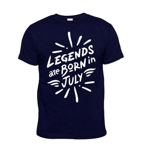 Chrysolite Designs Legends Are Born In July Premium Class T-shirt - Navy-blue