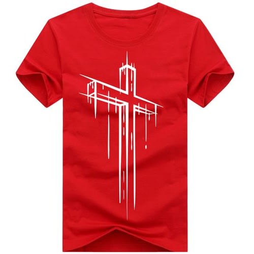 Chrysolite Designs The Cross Premium Class T-shirt - Red