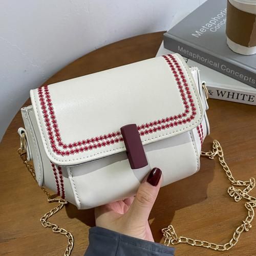 Women Ladies Mini  Portable Handbag - White