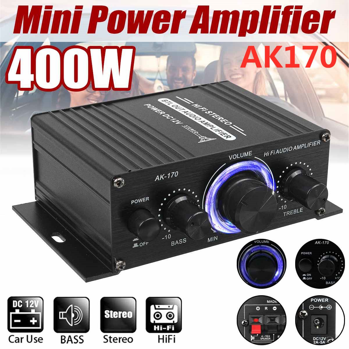 110-240V 600W Home Digital Amplifiers Audio Bluetooth Amplifier Subwoofer Amplifier Home Theater Sound System Mini Amplifier-AK170 NO Bluetooth