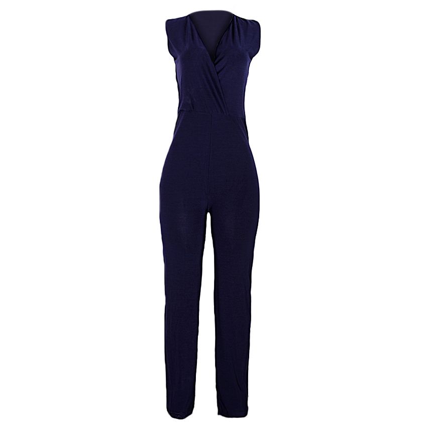 Ladies Arnless Jumpsuit - Navy Blue