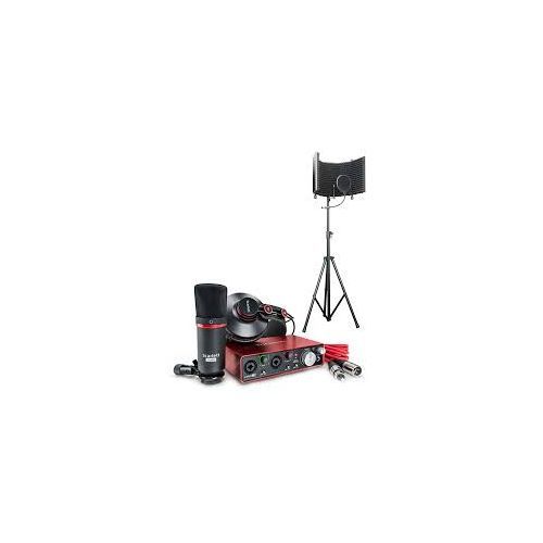 Studio Scarlett 2i2 (3rd Gen) USB Audio Interface + Vocal Booth + Stand & Pop Filter