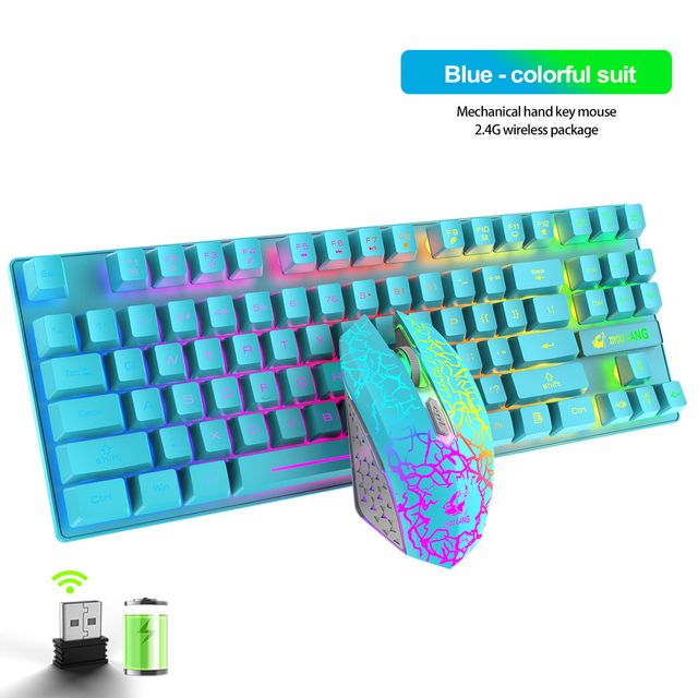 Desk Gaming Wireless Backlit Keyboard Amp; Mouse Set Able