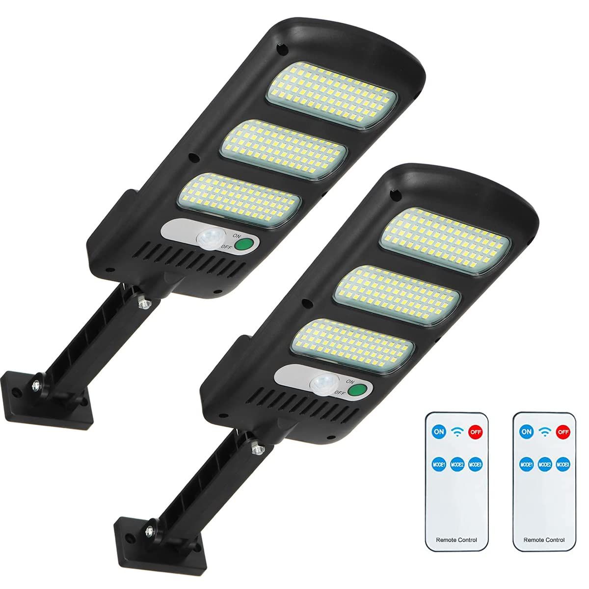 2pcs Solar Street Lights 213LED Remote Control Motion Sensor