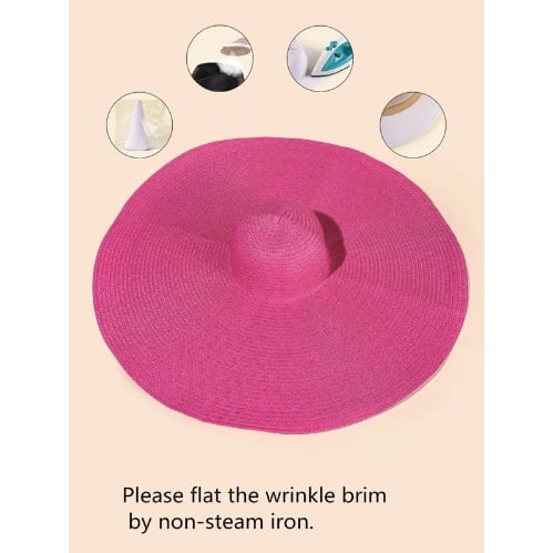 Brim Straw Hat - Pink