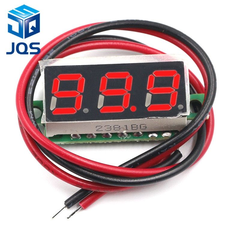 0.28 Inch DC 12V 24V Mini LED Digital Voltmeter Voltage Meter Panel Volt Tester Detector Monitor 2 Wire Red Green Blue Yellow