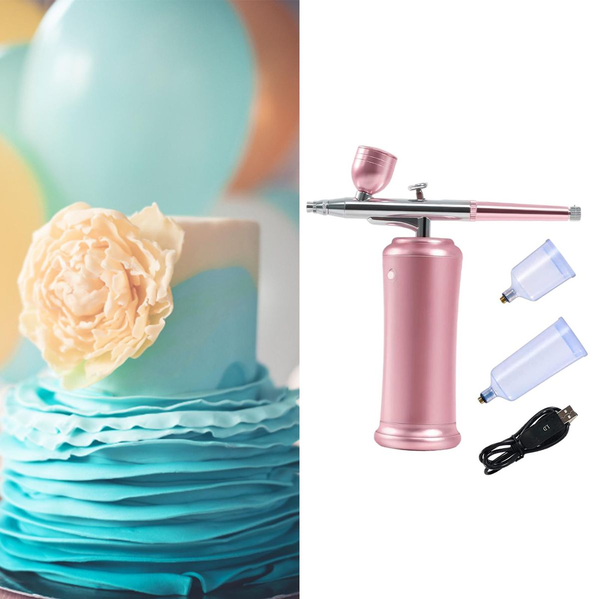 Dual Action Handheld Portable Airbrush Kit Rechargeable For Tattoo
