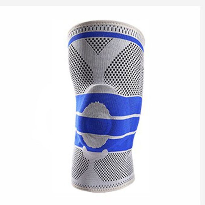 Sports Knee Support Silicone Pad Knee Brace Protection For Athletes Stability Gray