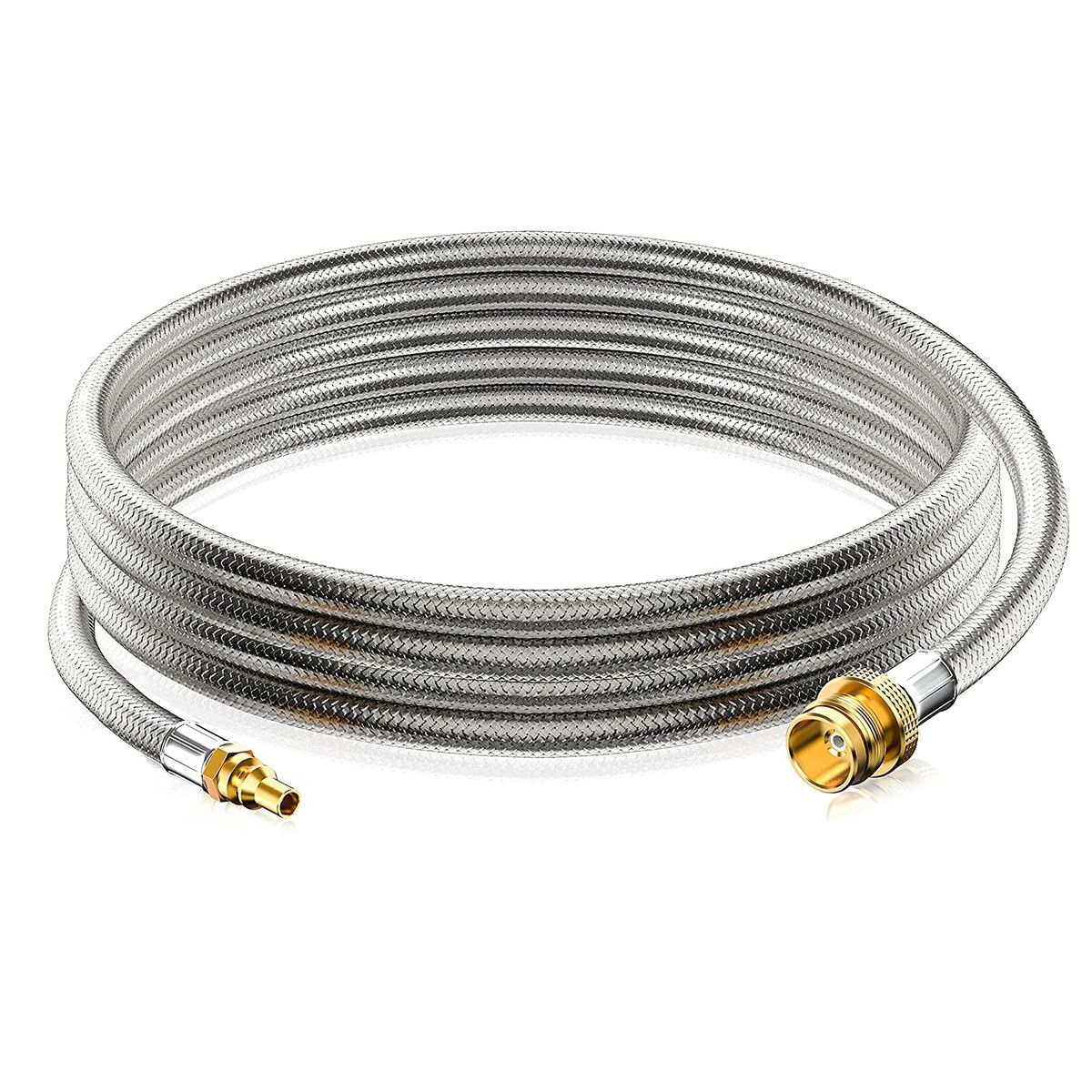 7ft Stainless RV Propane Quick Connect Hose For RV To Grill