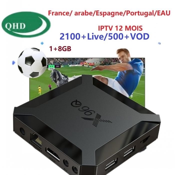 Original (with Warranty) Smart Android Tv Box X96q 1+8GB  4K Ultra HD With 1 Years Tv Channel Subscription