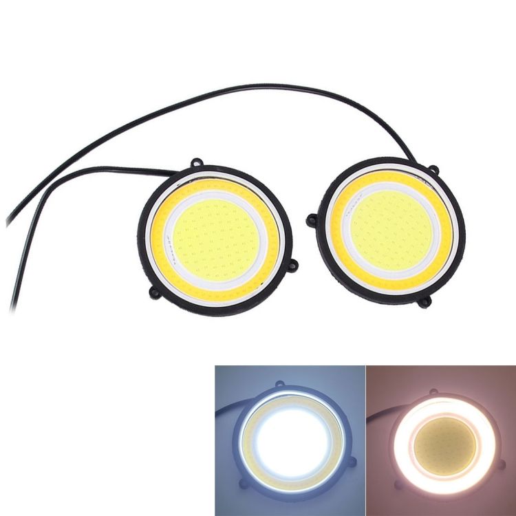 2 PCS DC 12V 10W 6000K Circular Car DRL Daytime Running Lamp
