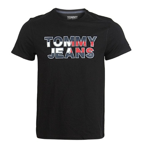 Men's Logo-Color Print T-shirt - Black