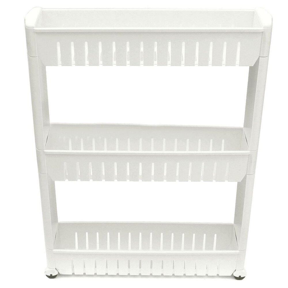 New Moving Rack Kitchen Storage Shelf Wall Cabinets Bedroom Bathroom Organizer White White (white)