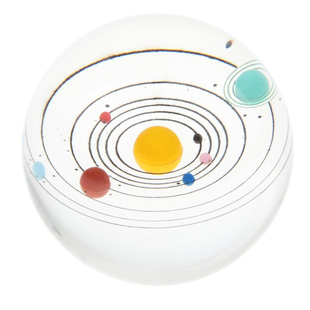Clear Solar System Glass Crystal Ball Kids Educational
