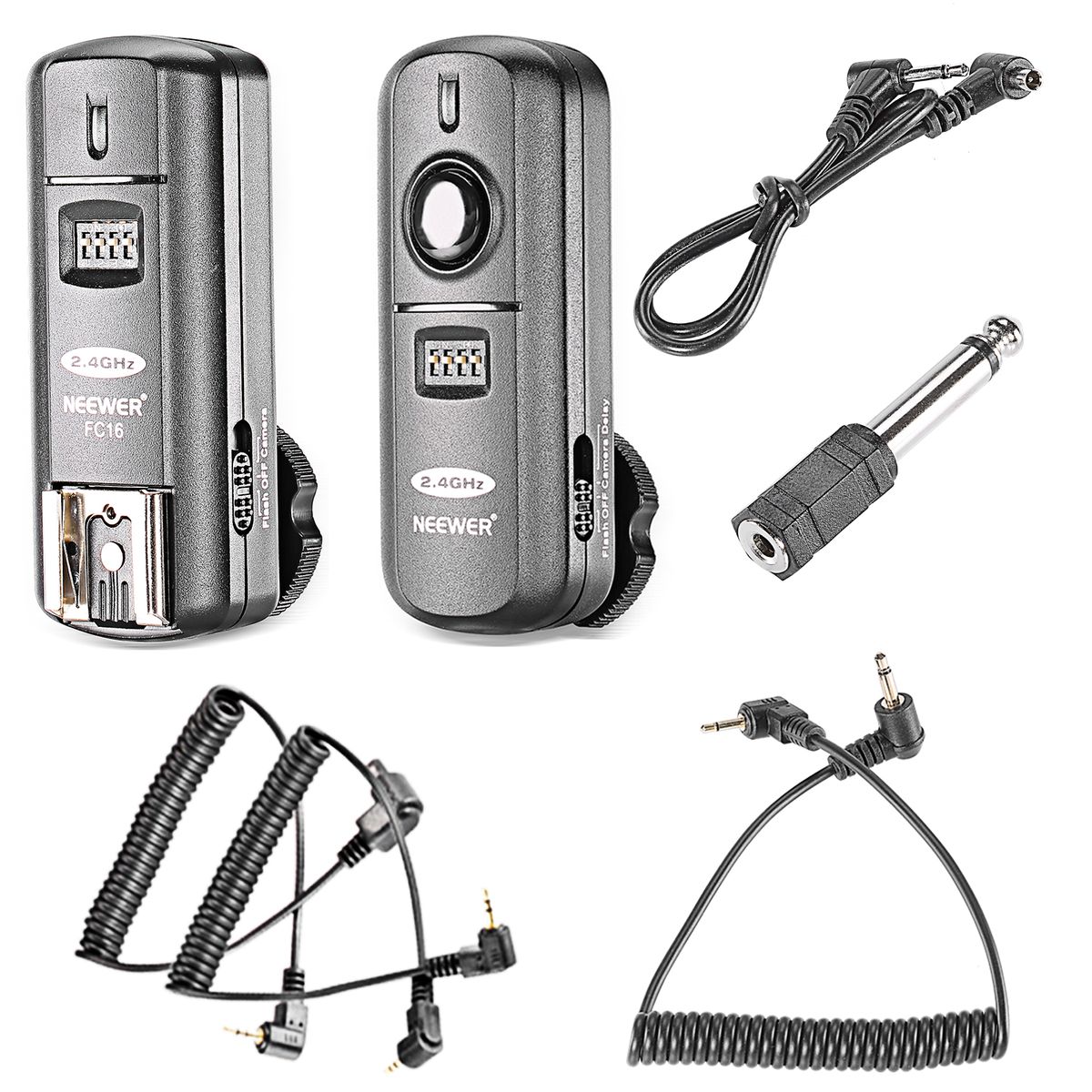 FC-16 Multi-Channel 2.4GHz 3-IN-1 Wireless Flash/Studio Flash Trigger With Remote Shutter For Canon Rebel T3 XS T4i T3i T2i T1i Xsi EOS 1100D 1000D 700D 650D 600D 60D 550D 500D 450D 100D, EOS 1D Mark IV 1D Mark III 5D Mark II