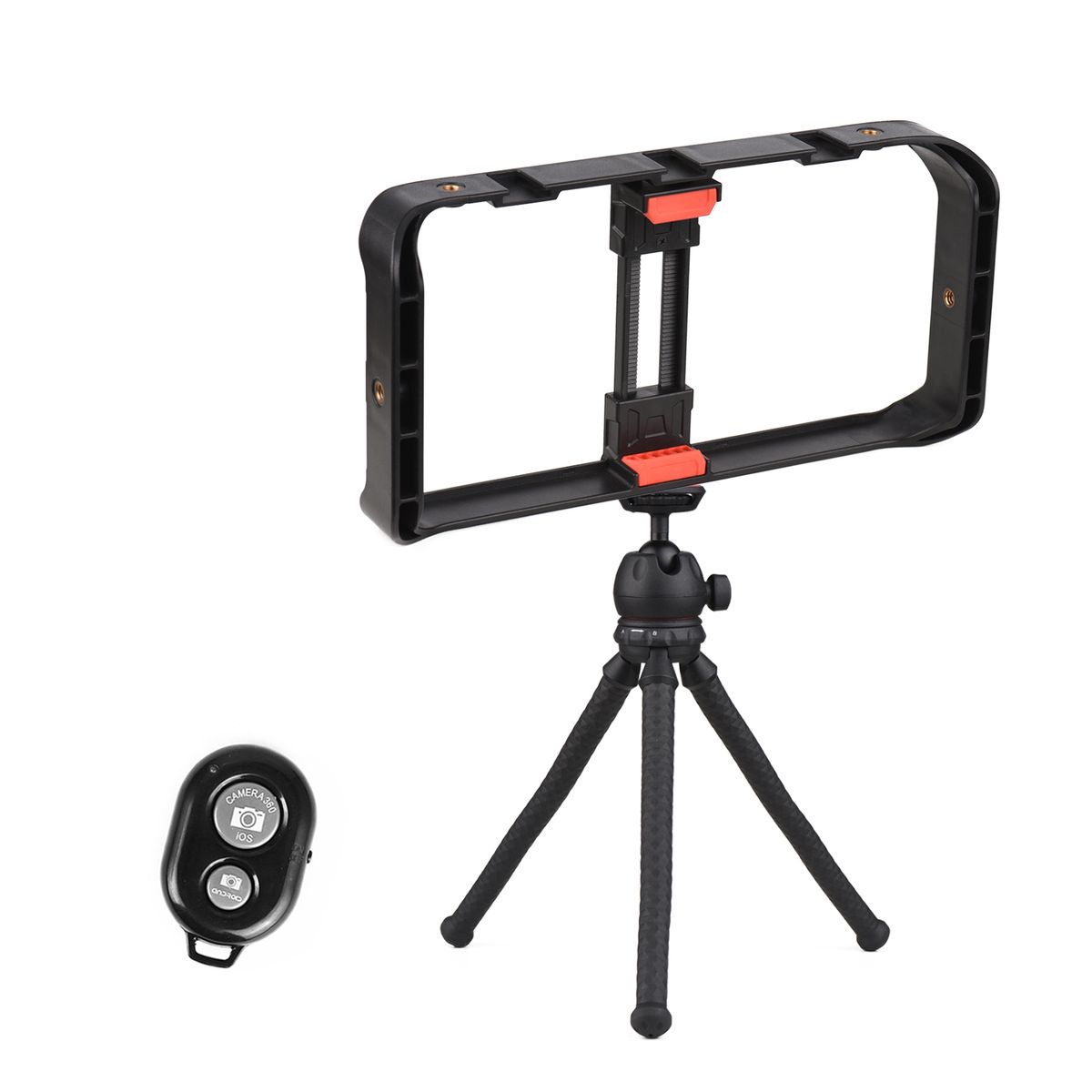 Dual Handheld Phone Cage Vlog Kit 1 Smartphone Video Rig