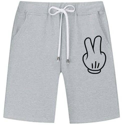 Grey Short With Mickey Mouse Hand