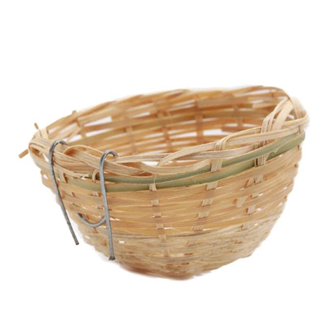 Handmade Bamboo Canary Nest Bird Breeding Hatch Cage Small Parrot Rest