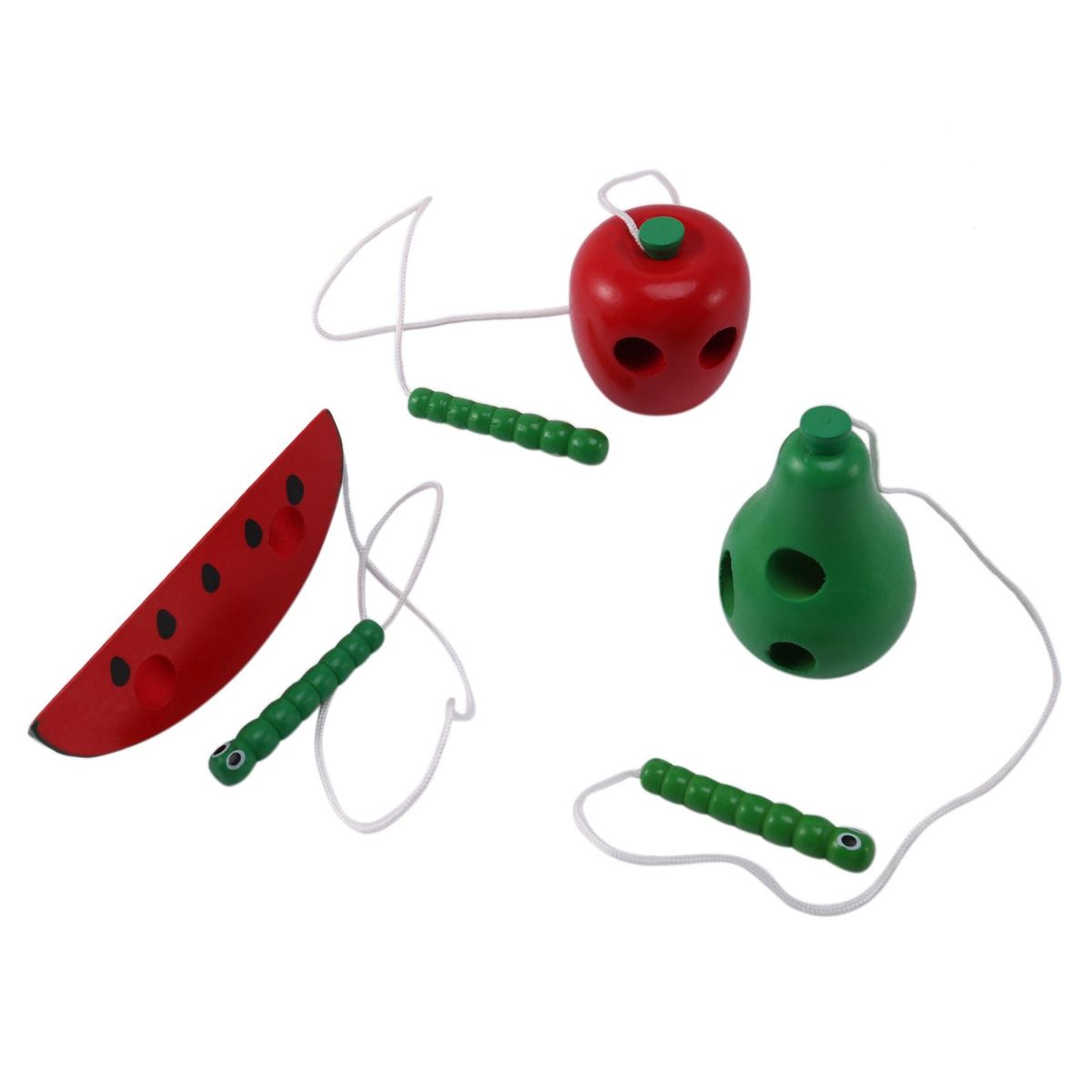 Wooden Trumpet Eat Fruit Pear Watermelon Child Eay