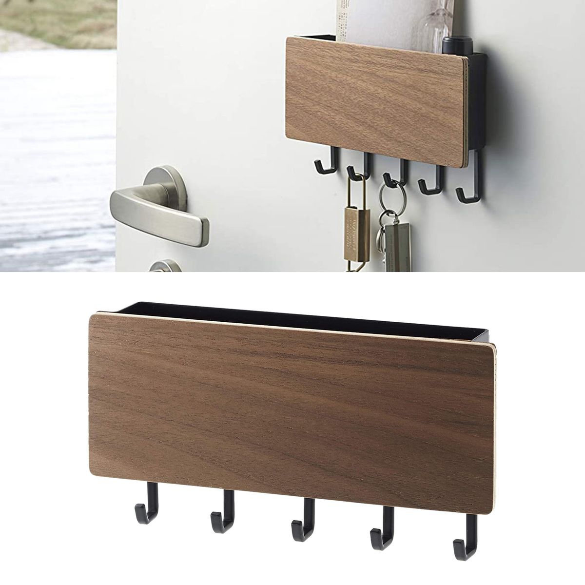 Key Holder Letter Storage Door Rack Organizer Wall Hanger White Hook