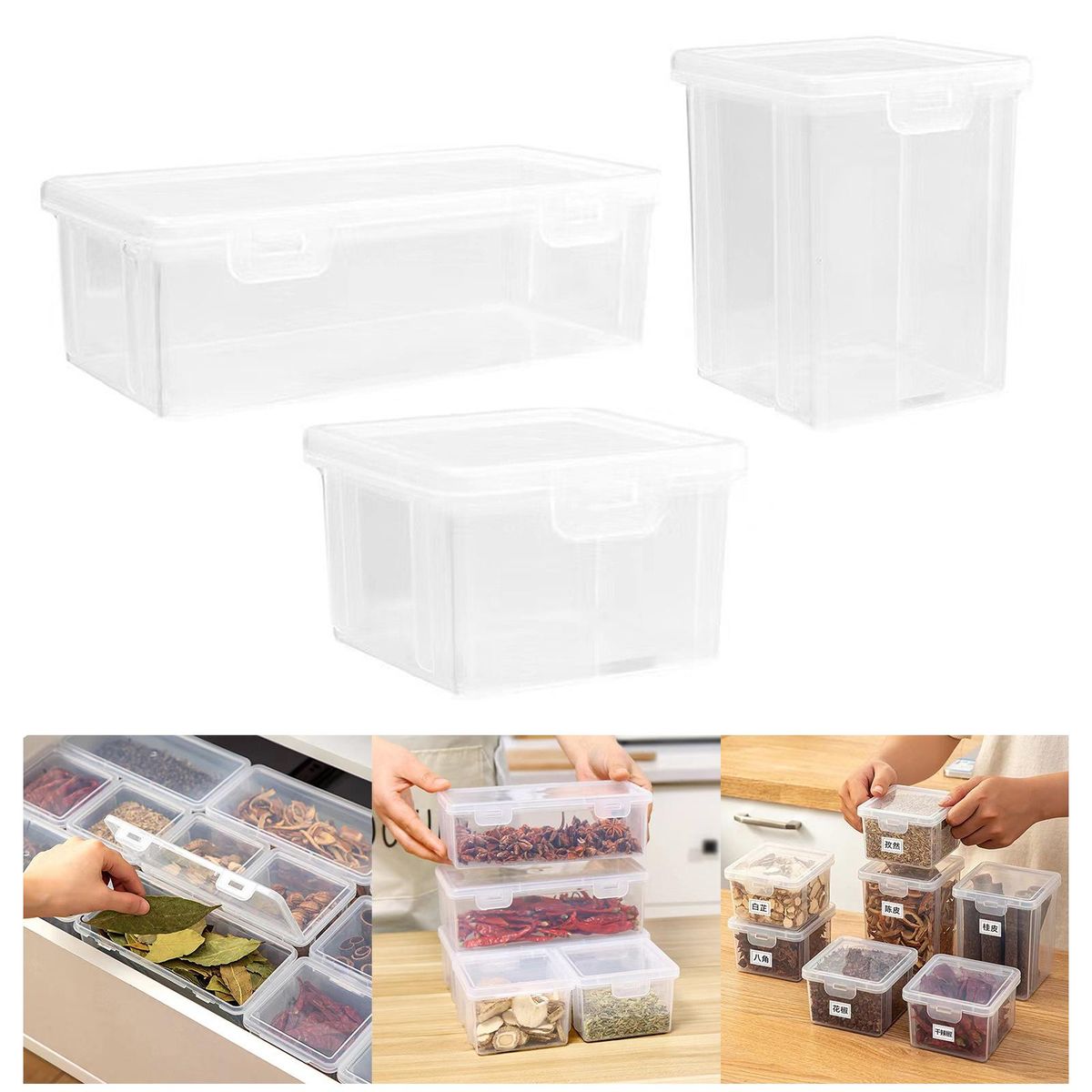 Flour And Sugar Containers Airtight With Lid PP Storage
