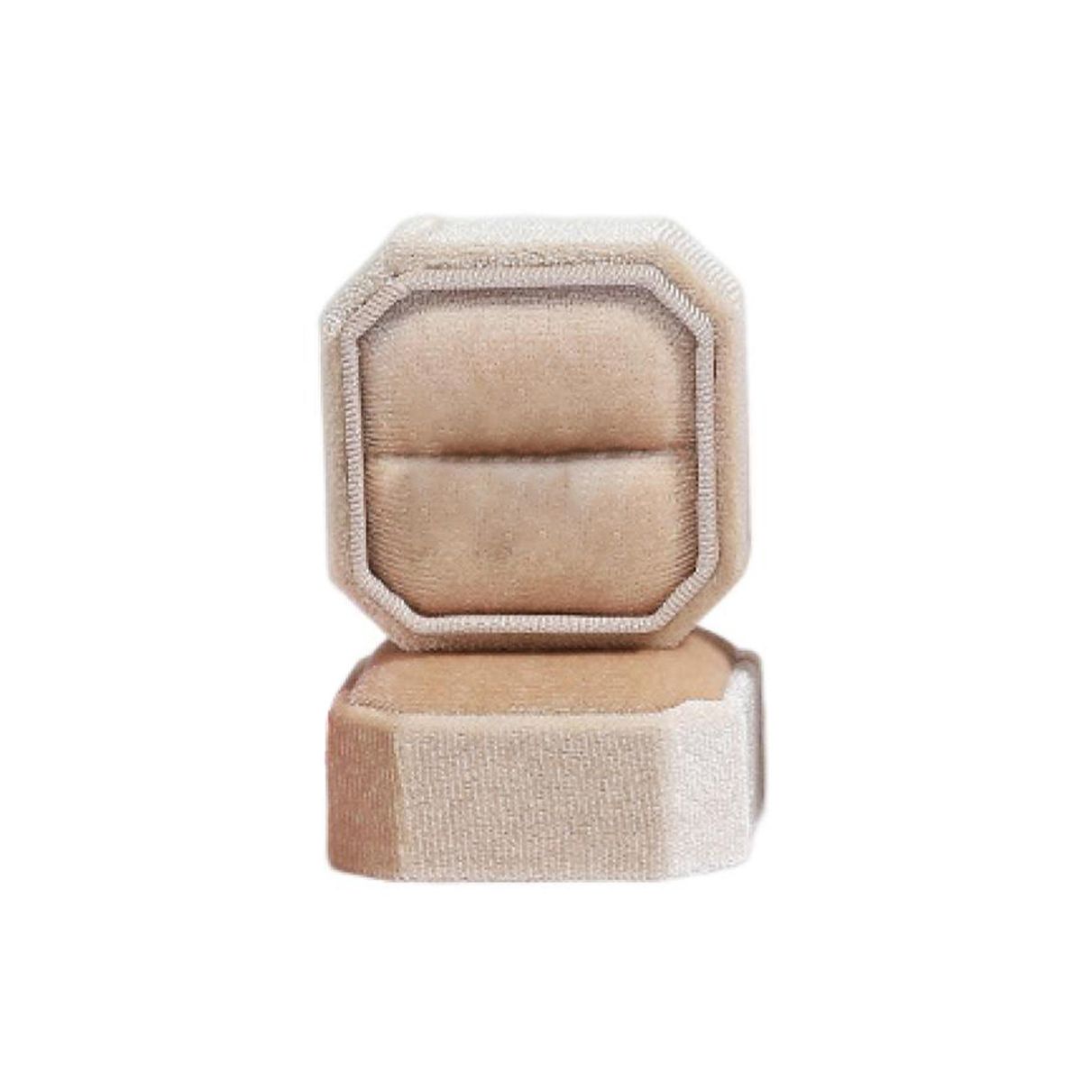 Ring Container Holiday Wedding Ring Box Beige