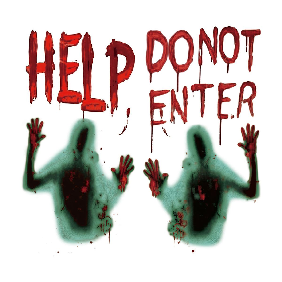 Large Halloween Window Door Cover 45*60cm Do Not Enter Scary