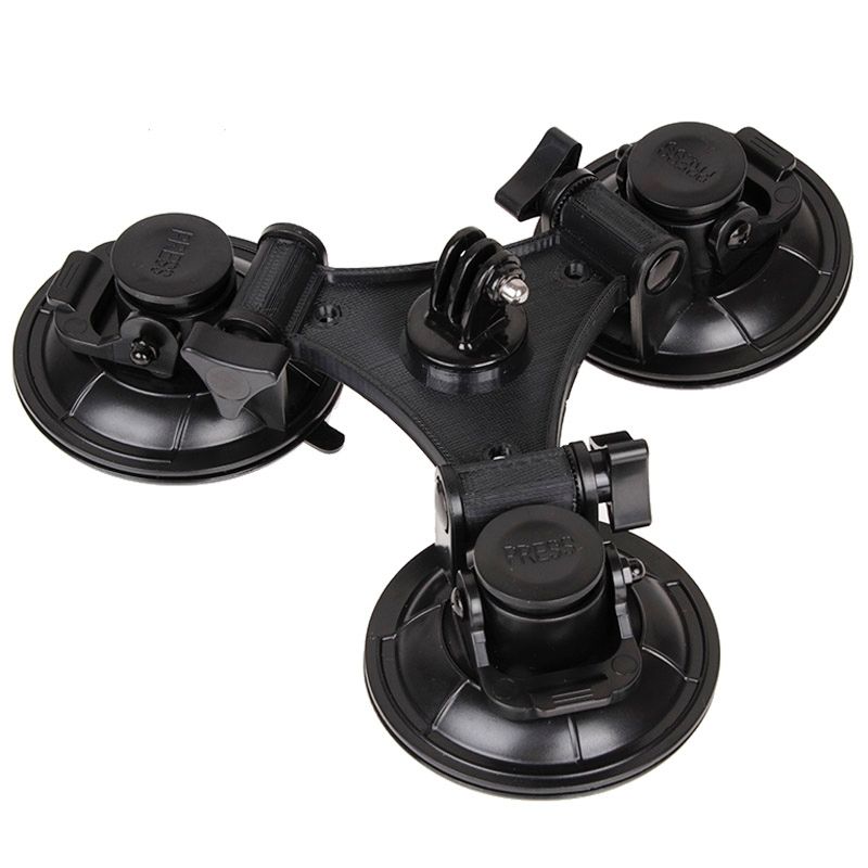 Triangle Direction Suction Cup Mount With Hexagonal Screwdriver For GoPro  NEW HERO /HERO6 /5 /5 Session /4 Session /4 /3+ /3 /2 /1, Xiaoyi & Cameras(XM70-B)(Black)