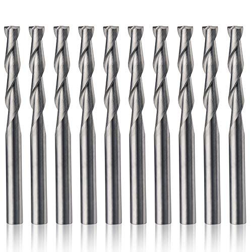 HQMaster CNC Router Bits 18 Shank CNC Bit End Mill Flat Nose