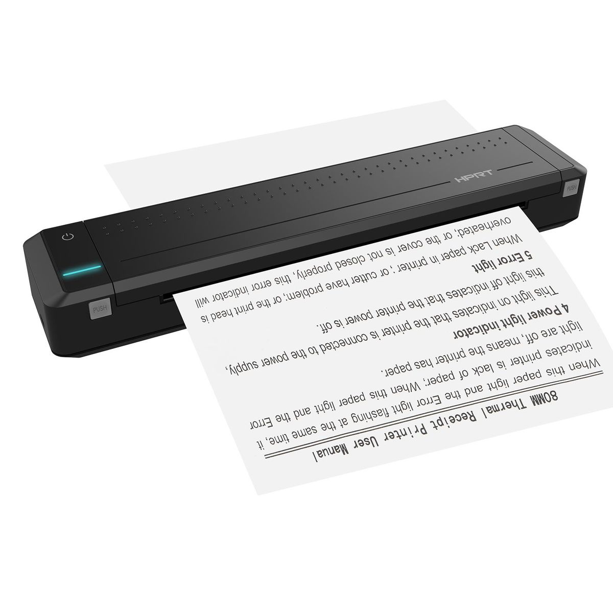 HPRT MT800Q A4 Portable Thermal Transfer Printer Wireless&USB Connect with Mobile Computer Support 8.5'' x 11'' US Letter for Office School Car Travel Printer with 1pc Ribbon Roll Compatible with Windows System Inkless Printi