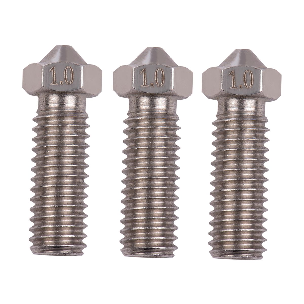 3pcs 3D Printer Extruder Stainless Steel Volcano Nozzle M6
