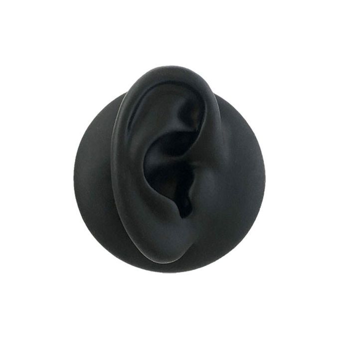 Simulation Ear Model Silicone Black For Jewelry Right Ear Black