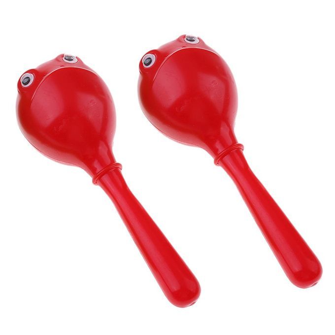 2x Plastic Hand Shakers Maracas Kids Baby Toddler Rhythm Rattle Toys