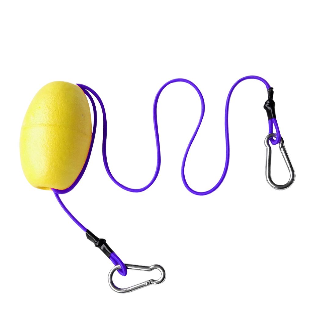Kayak Tow Throw Line Floating Accessory Leash Yellow  Yellow + Purple