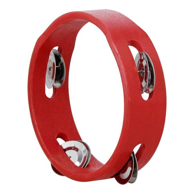 6 Inch Handheld Wooden Tambourine Hand Bell Percussion
