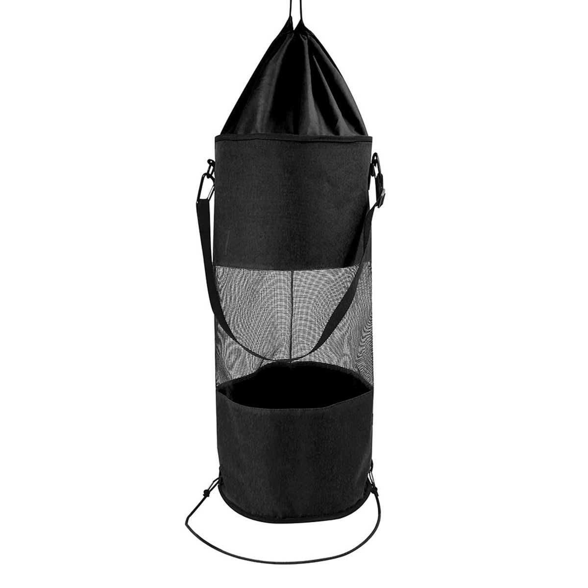 Boats Garbage Bag Breathable Mesh Bag Foldable Clothes Black