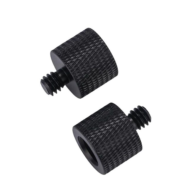 10 PCS Screw Adapter 3/8 Female To 1/4 Male  Screw(Black)