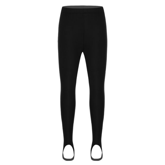 Yoga Pants Kids Boys Girls Stirrup Pantyhose For Black_S