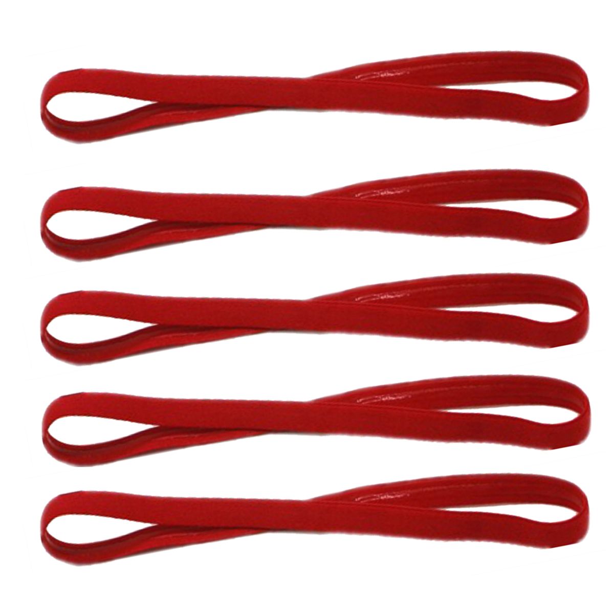 5Pcs Elastic Rope Candy Color Sports Yoga Headband-Red