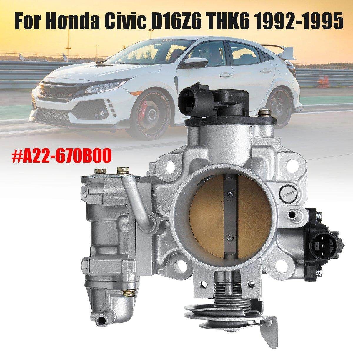 Throttle Body Assembly For Honda Civic D16Z6 THK6 1992-1995 #A22-670B00