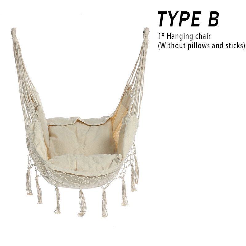 Garden Camping Swing Hammock Canvas Bed Lightweight Outdoor Travel Hang Chair 1pc Chair