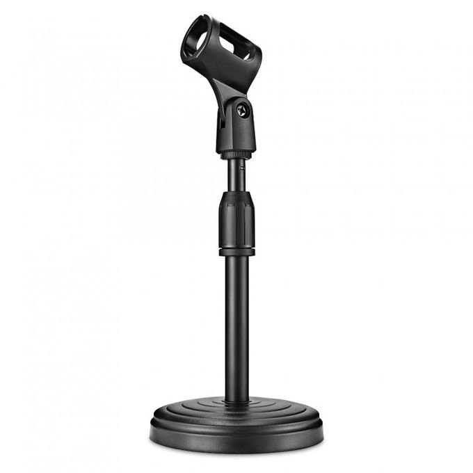 Microphone Stand With Compact Round Base Adj For Speech