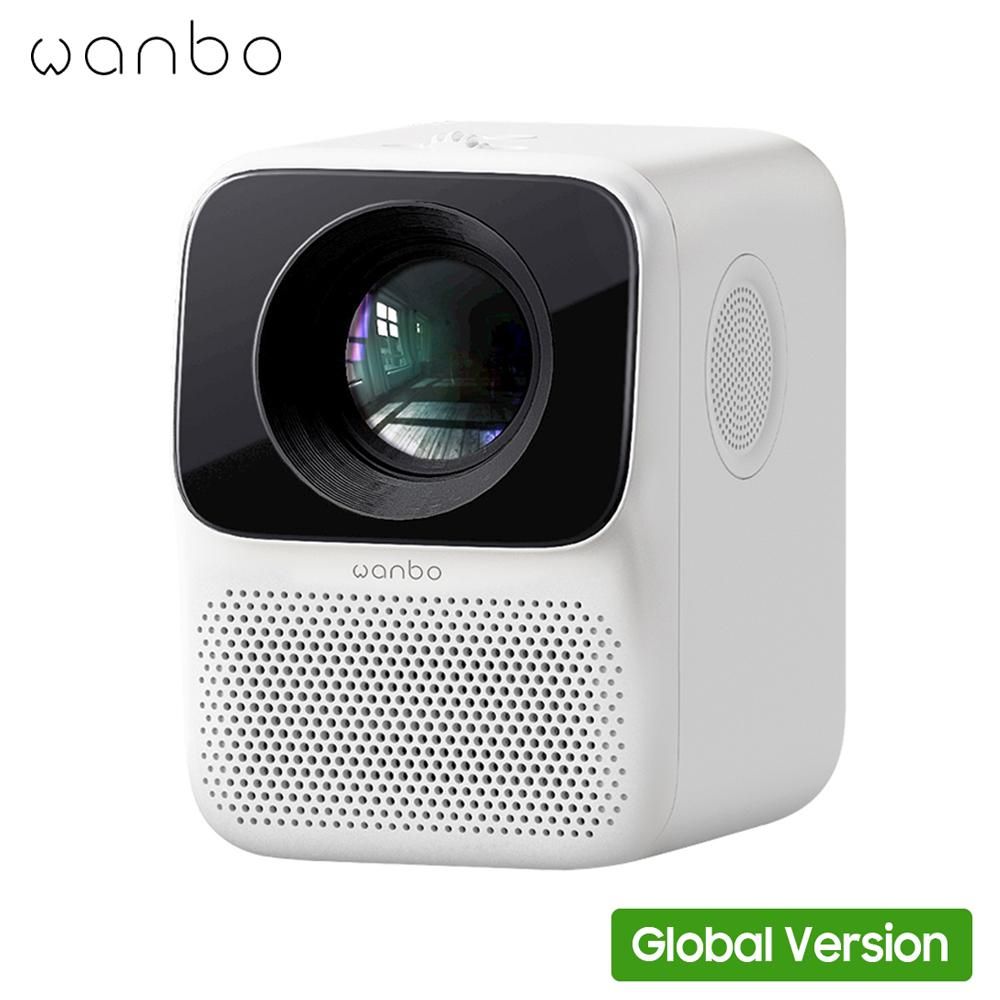 Global Version Wanbo Smart Projector T2 MAX LCD Projector LED Support 1080P Vertical Keystone Correction HDM Interface USB Connection Portable Mini Home Theater Projector