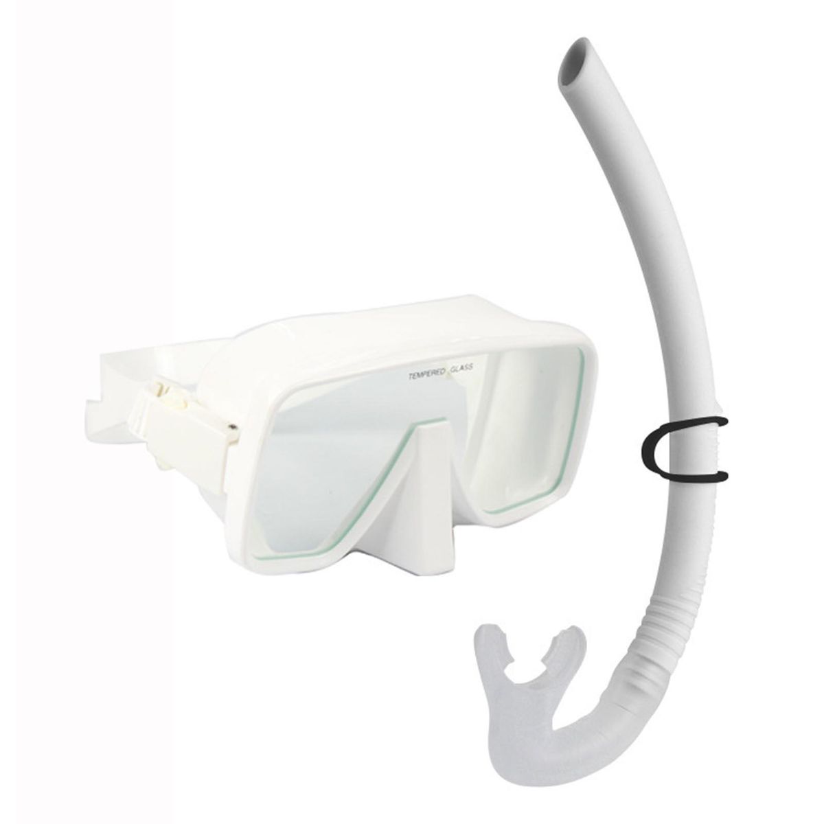Dry Top Snorkel Free Breathing Snorkeling Gear White