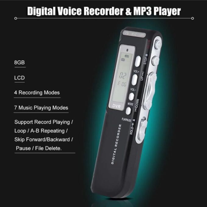 Digital Voice Sound Recorder Dictaphone Audio Recorder Mp3 Music Player