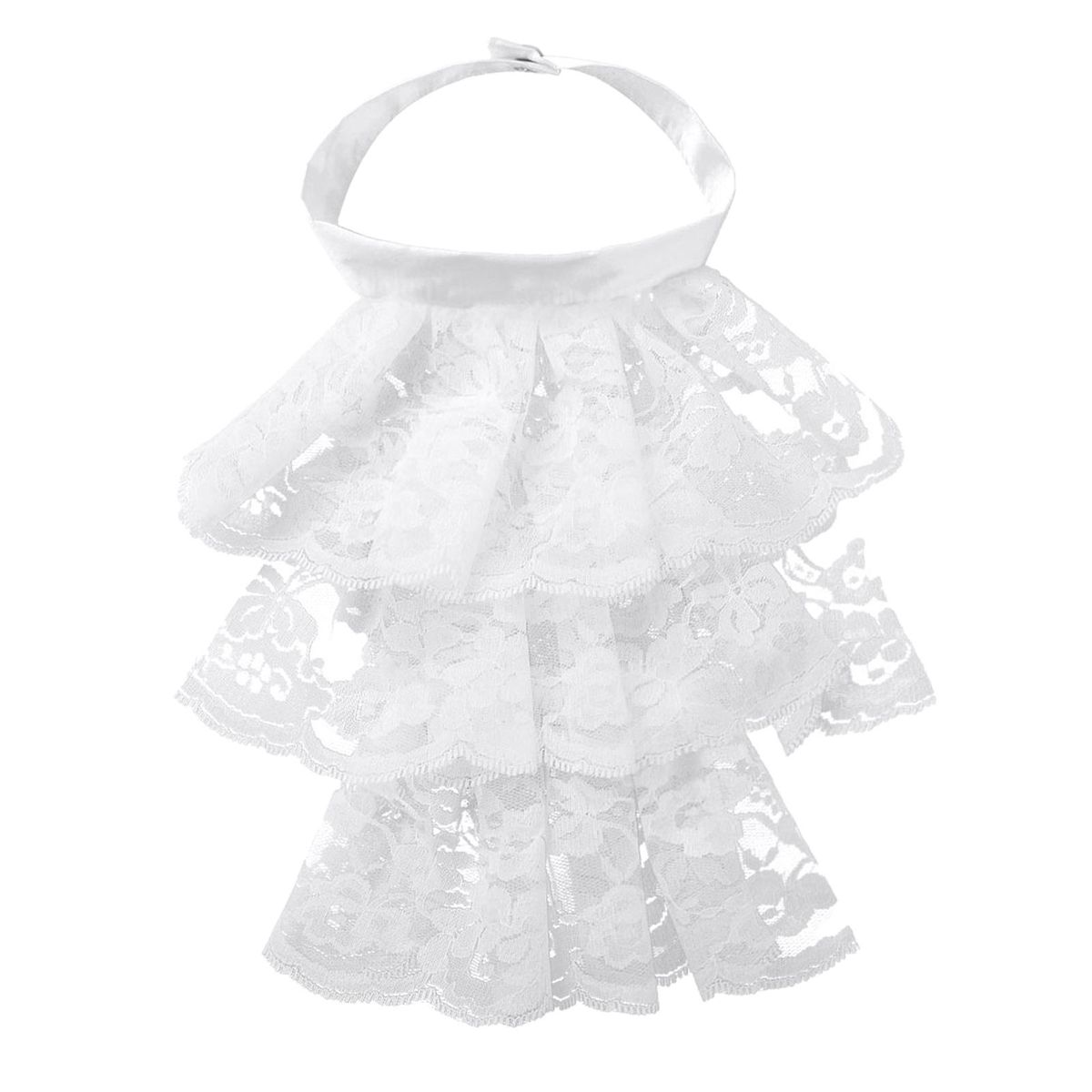 Detachable Collar Women Lady Ruffled Lace Neck  Collar White