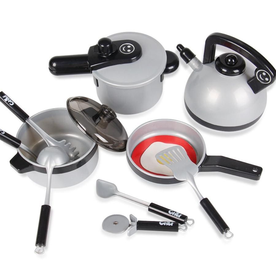 Children Play House Kitchen Toys Cooking Simulation Cooking Oversized Tableware Kitchenware 10 Piece Set