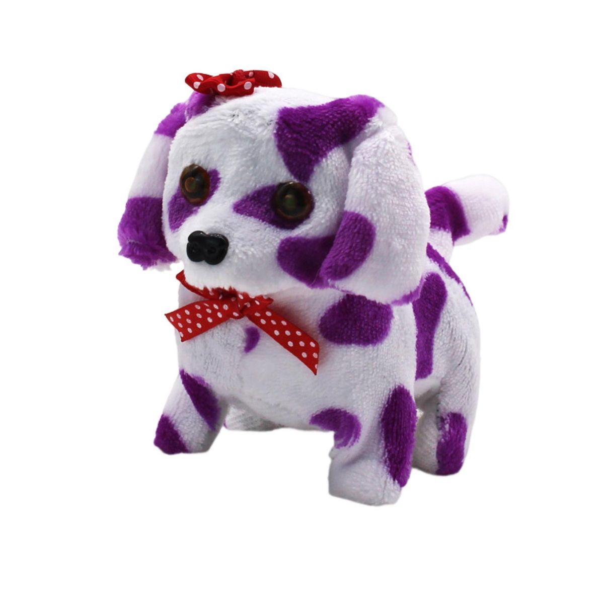 Dog Plush Toy Bow-knot Interactive Dog Toy Purple