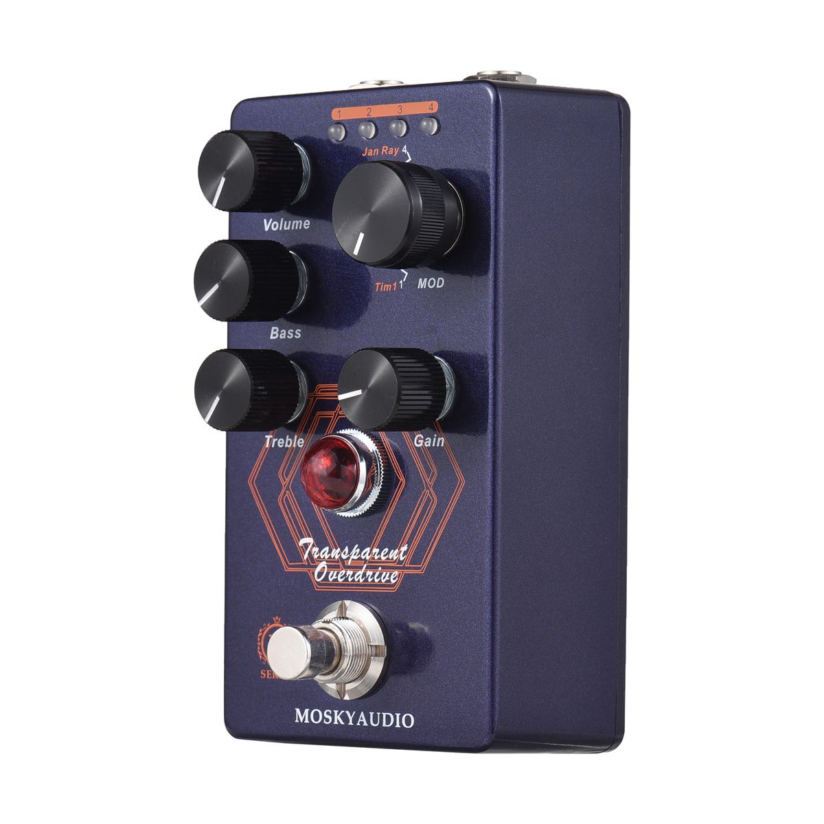 MOSKYAudio Overdrive Guitar Effect Pedal 4 Mode Switch &