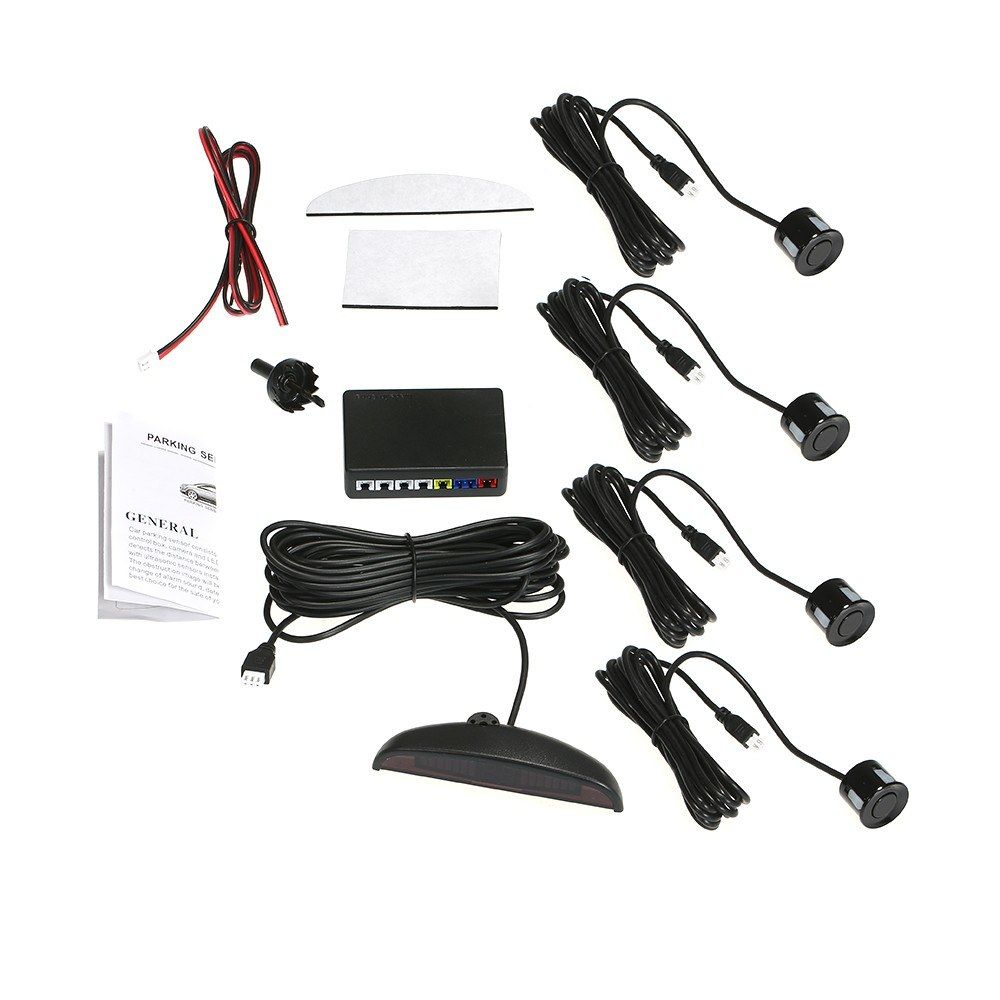 Car Reverse Backup Radar System 4 Parking Sensor With LED
